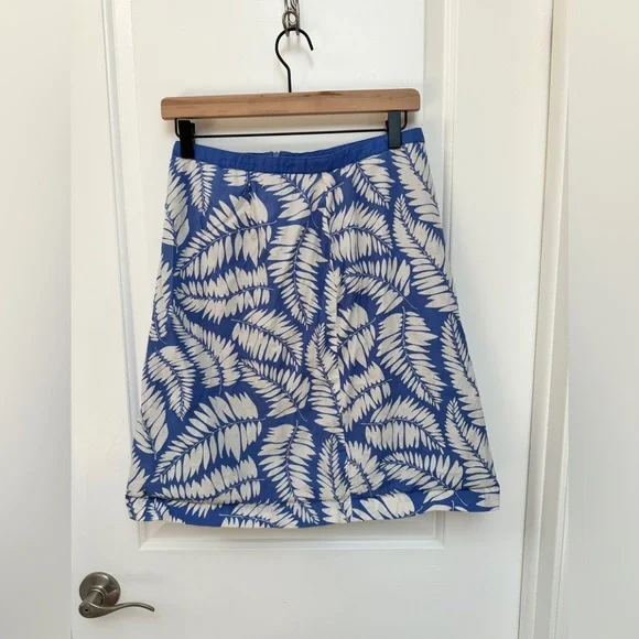 Boden Blue Floral Lined Skirt - Picture 1 of 7